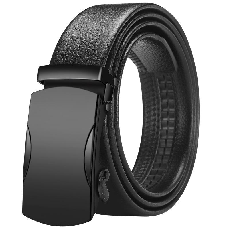 Men's Belt Automatic Buckle Belt Korean Style Trendy Casual Middle-aged Young Business Belt Formal Wear Men's Style