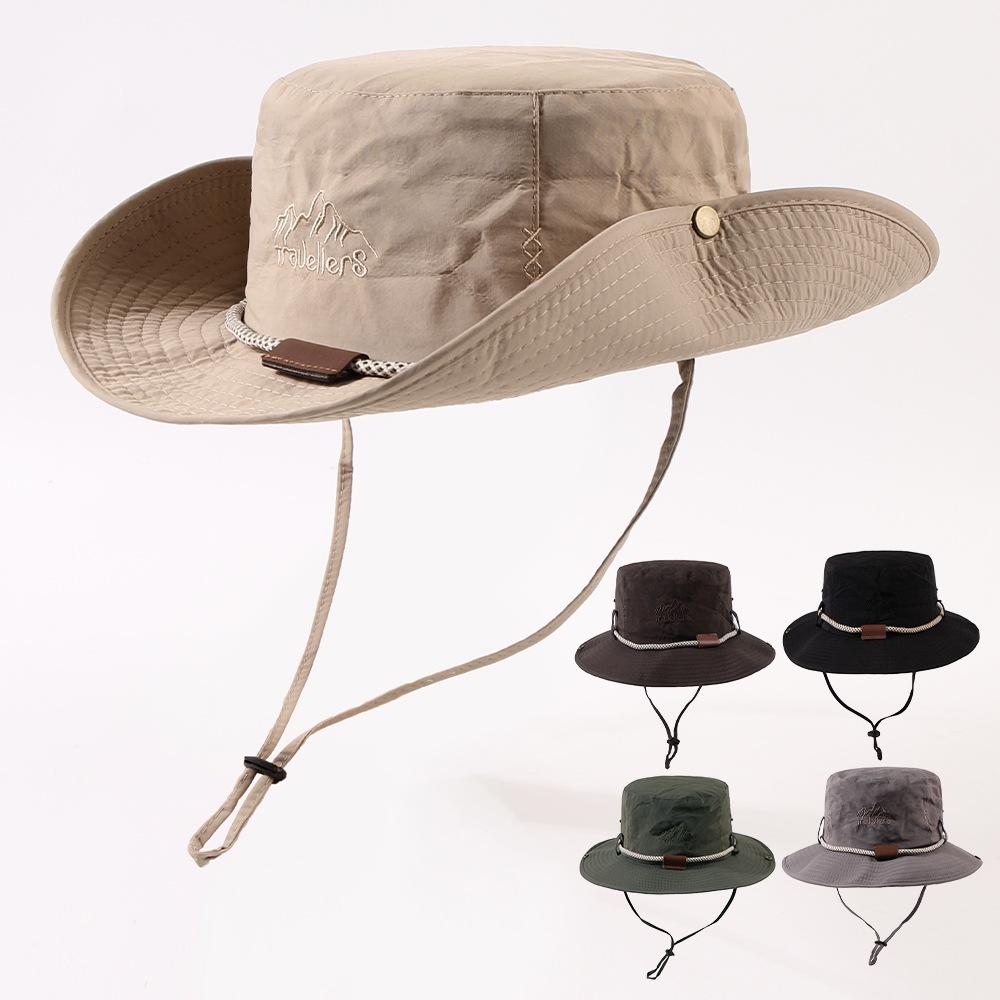 Summer Bucket Hat Men Women Sunscreen Fishing Hat Outdoor Breathable Fisherman Cap Hiking Climbing Camping Uv Protect Windproof