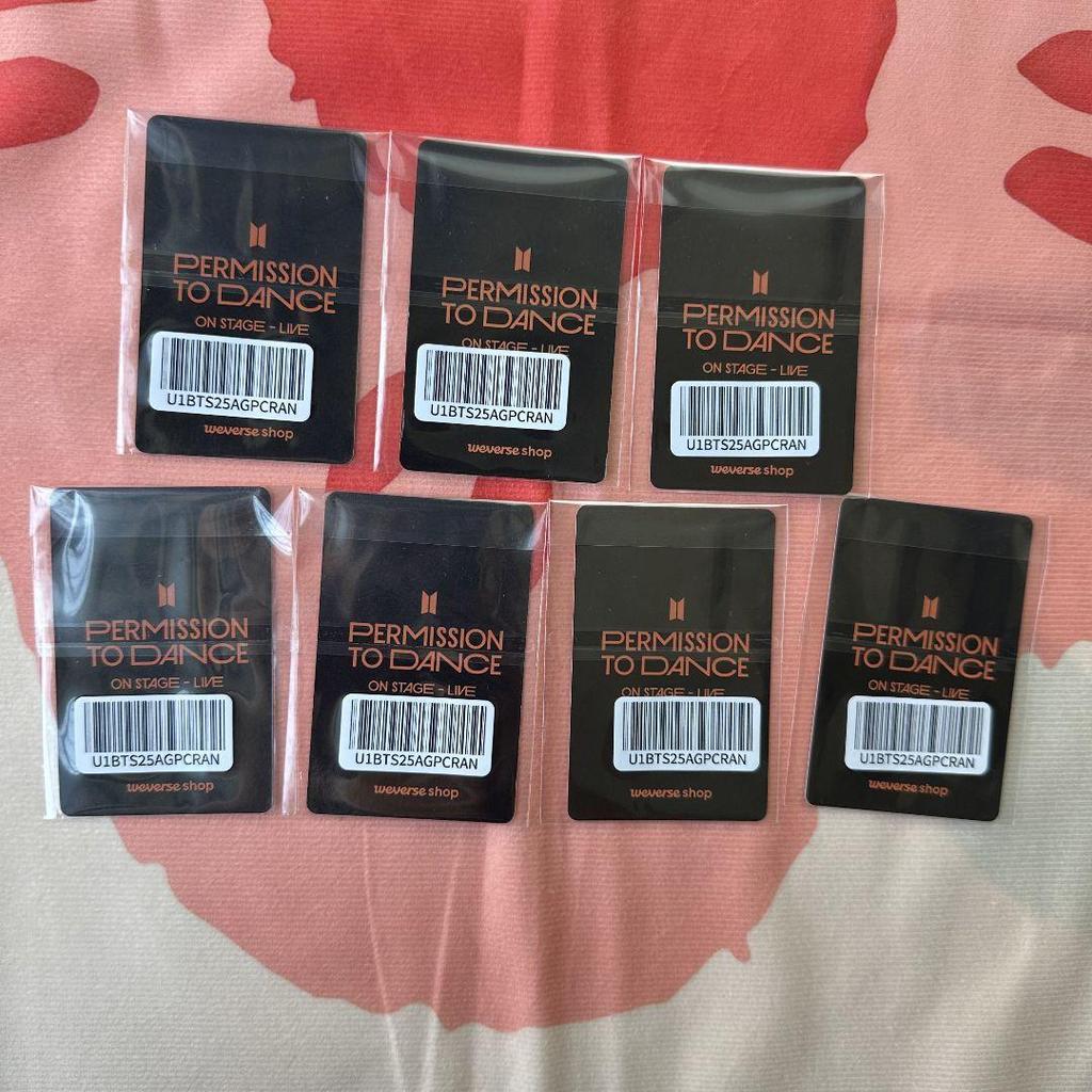 [USED] BTS P.T.D STAGE-SEOUL GLOBAL Limited Edition Trading Cards (7 Cards)