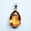 75.90 Honey Topaz Pendant Lab Created 925 Sterling Silve Gemstone CERTIFIED my-369-k
