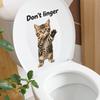 Adesivo da Toilette Gatto Tigrato Cartone Animato Rimovibile Autoadesivo Decorazione Bagno