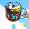 Nordic INS Metal Storage Basket with Lid Handle, Coffee Capsule Fruit Snack Organizer