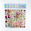 12 listů/balení Samolepky s motivem dortů, zmrzliny, sladkostí a jídla pro dětské hračky Kreslené 3D samolepky pro děti Scrapbooking DIY hračky