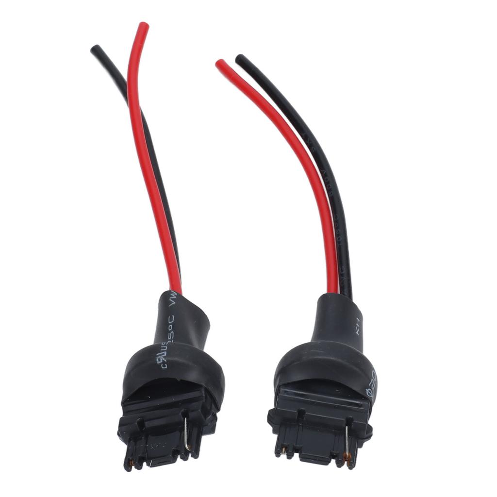 2Pcs Socket Wires Male Adapter Bulb Copper Wiring Harness for Headlight Fog Lamps 12V‑24V