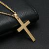 Classic Stainless Steel Cross Pendant Necklace For Women Men Link Chain Charm Necklace Cool Boys Girls Punk Hip Hop Jewelry Gift