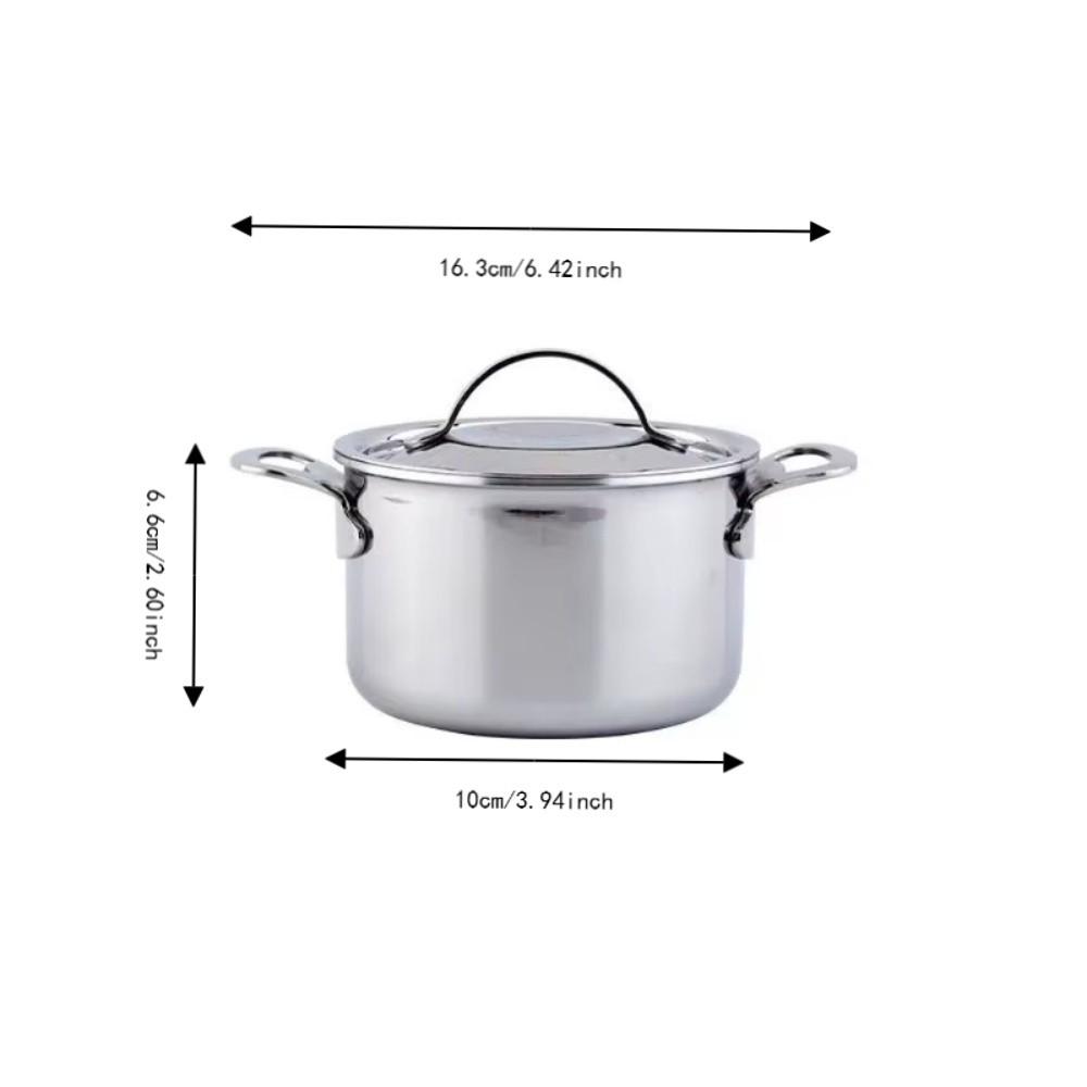 Double Handle Baby Food Pot 10CM Small Cooking Pot Slow Cooker Mini Milk Pot Stove
