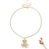 Chic Rhinestone Owl Pendant Necklace - Light Luxury Jewelry 