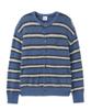 Openyard(Oy) Hairy Stripe Knit Cardigan - Blue