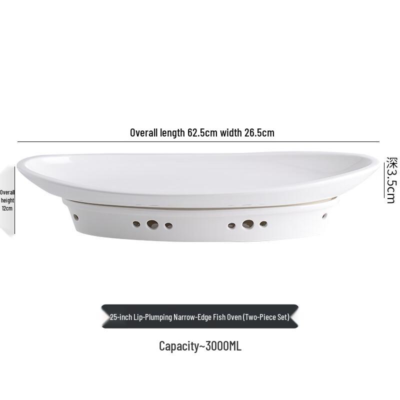 Candle Heated Rectangular Ceramic Serving Platter