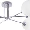 Asturia Ceiling Lamp Chrome 6-Flat White Lampshade E27