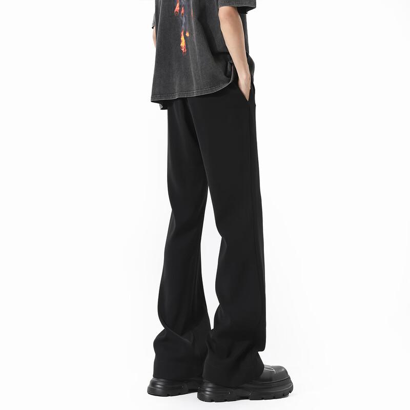 7J01 Men's Casual Tapered Flared Pants