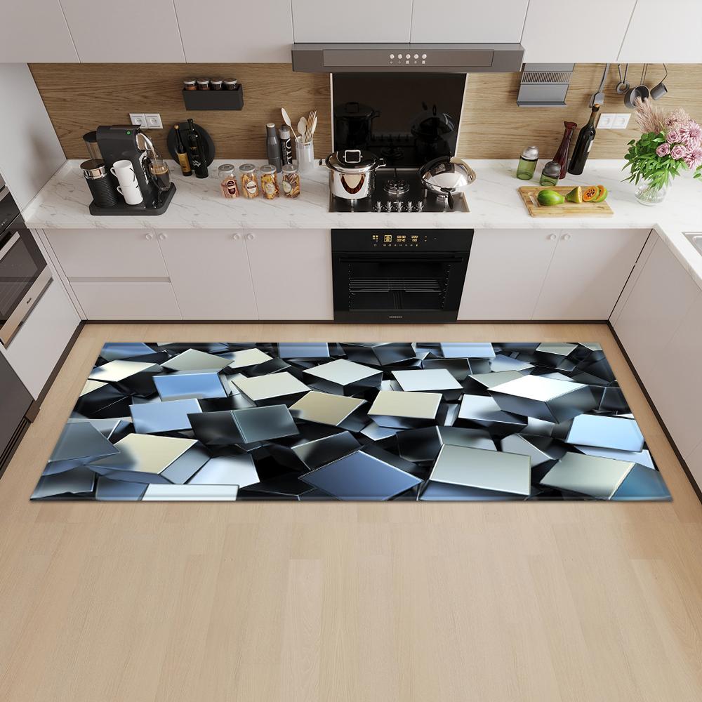 Entrance Door Mat Kitchen Bedroom Carpet Non-slip Floor Corridor Balcony Carpet Modern Pattern Floor Mat Can Be Customized