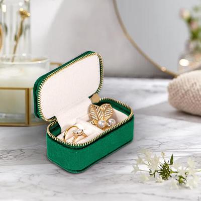 Jewelry Storage Box Mini Compact Dustproof Organizer Holder for