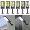 Solar-Powered LED Street Light with Motion Sensor and Remote Control for Outdoor Use
