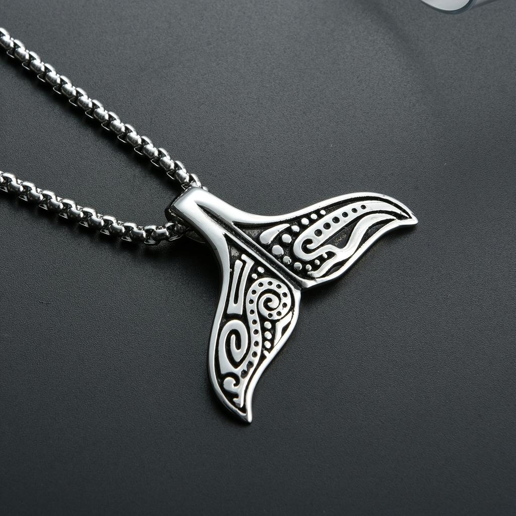 European and American Complex Fishtail Pendant Necklace Trendy and Fashionable