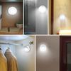 COB LED Round Night Light Wireless Touch Cabinet Lights Battery Powered Wardrobe Lamp For Stair Hallway Closet Bedroom Lighting