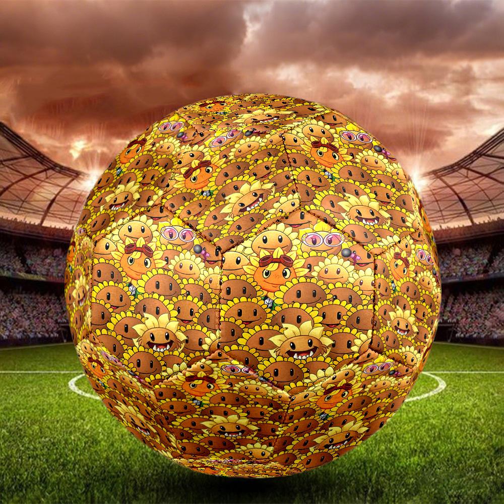 Plants Vs. Zombies Size 5 Soccer Ball Machine-Stitched Indoor/Outdoor Training and Matches Unique Gift for Soccer Lovers