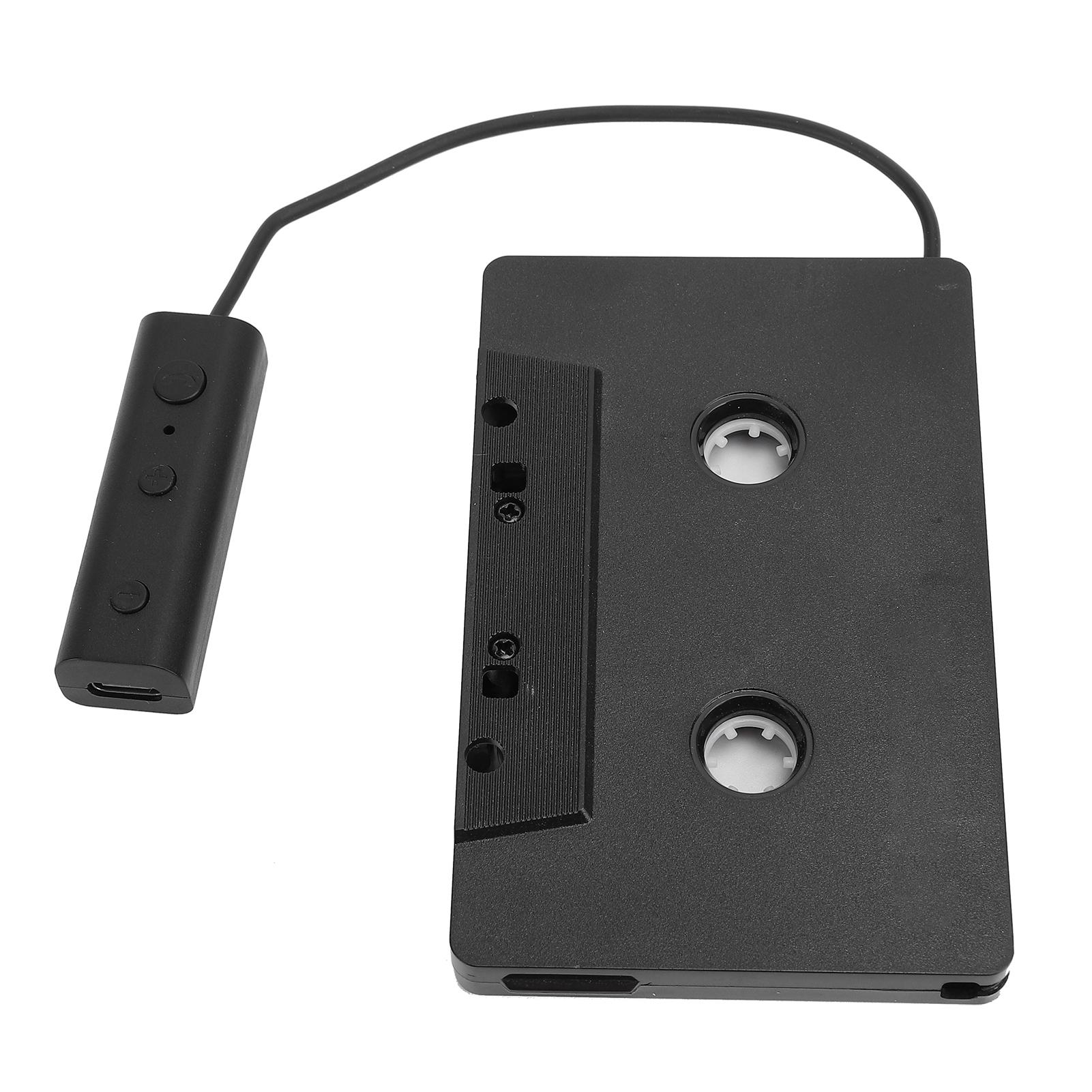 

Bluetooth 5.0 Car Cassette Converter 4 Channel Car Cassette Tape Adapter Sound Receiver Plug and Play with USB Cable