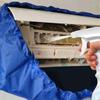 Wall Mounted Air Conditioning Cleaning Bag with Water Pipe Waterproof Dust Cover Durable Split Air Conditioner Washing Cover