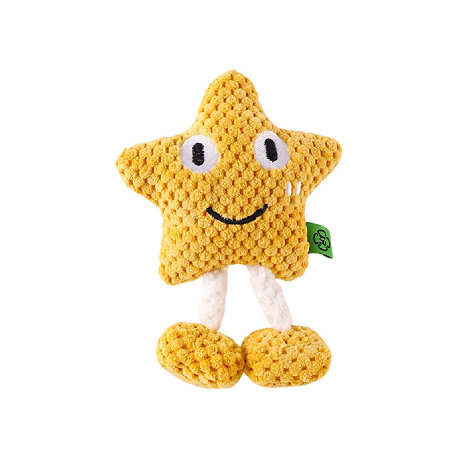 Plush Squeaking Dog Toy | Star-shaped Plush Squeaking Dog Toy With Teething Design, Suitable For Indoor And Outdoor Play. One Size