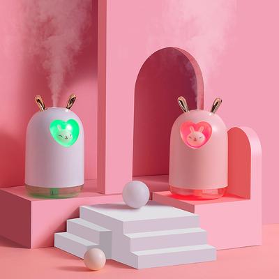Lovely Rabbit Air Humidifier 300ml Cute Pet Ultrasonic Cool Mist Aroma Oil Diffuser Romantic Color Led Lamp Usb Humidificador