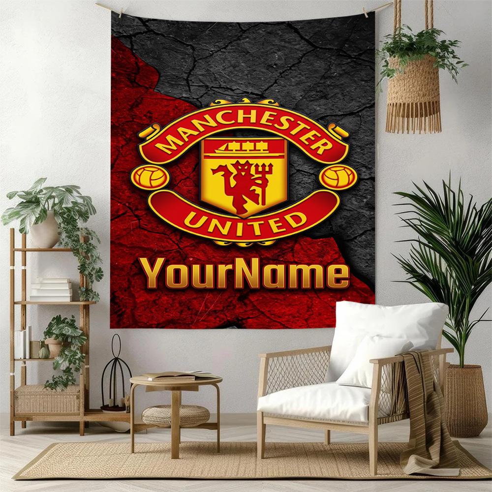 Manchester Custom Your Name Wall Decor Tapestry Art For Pet Memorial Birthdaywedding Party Backdrop Family Gift
