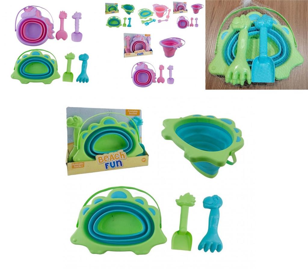 Nouveau seau d'eau pliable portable en silicone souple de 2,5 L pour le jeu en extérieur et le sable