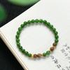Chinese Style Hetian Jade & Agarwood Bracelet with 925 Silver Spacers