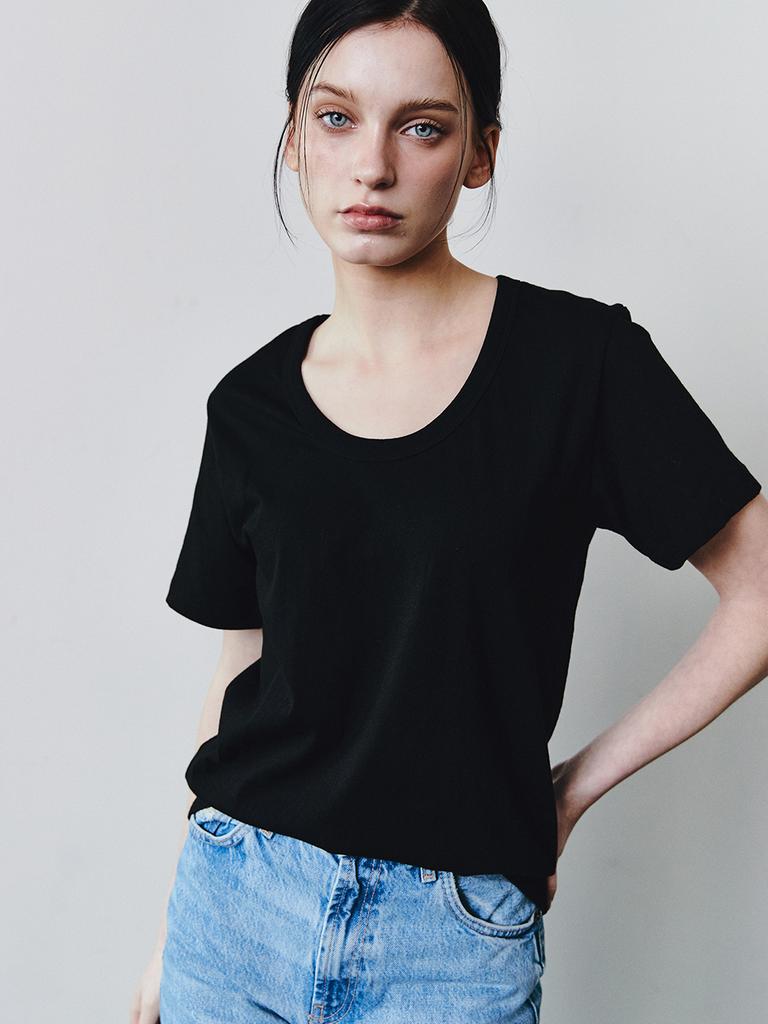 Asula As Basic U Neck T [Black]