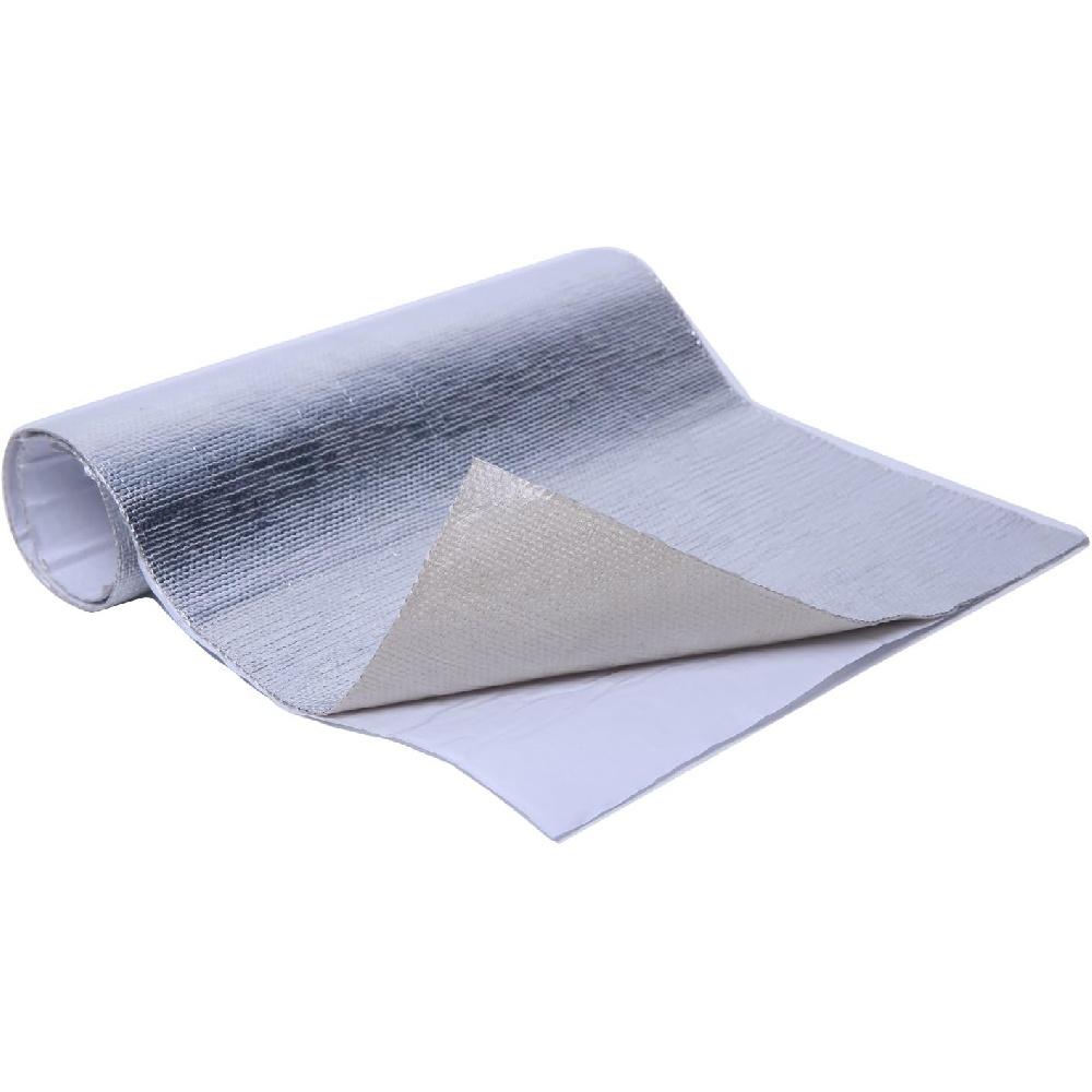 Aluminized Heat Shield Thermal Barrier Adhesive Backed Heat Blanket (12'' X 24'')