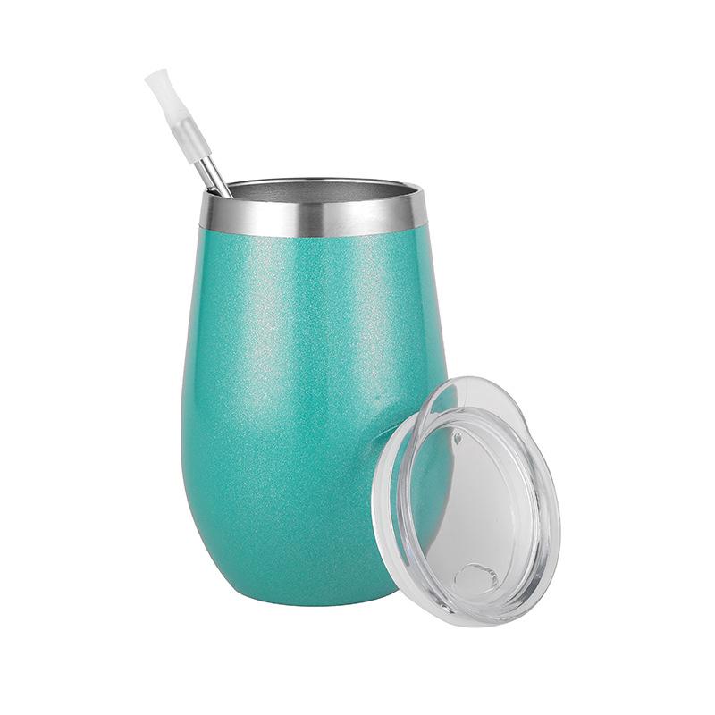 1pc Sublimation Wine Tumblers Blanks Straight Stainless Steel Insulated Mug Sublimation Cups Mugs For Full Wrap Heat Transfer Wi