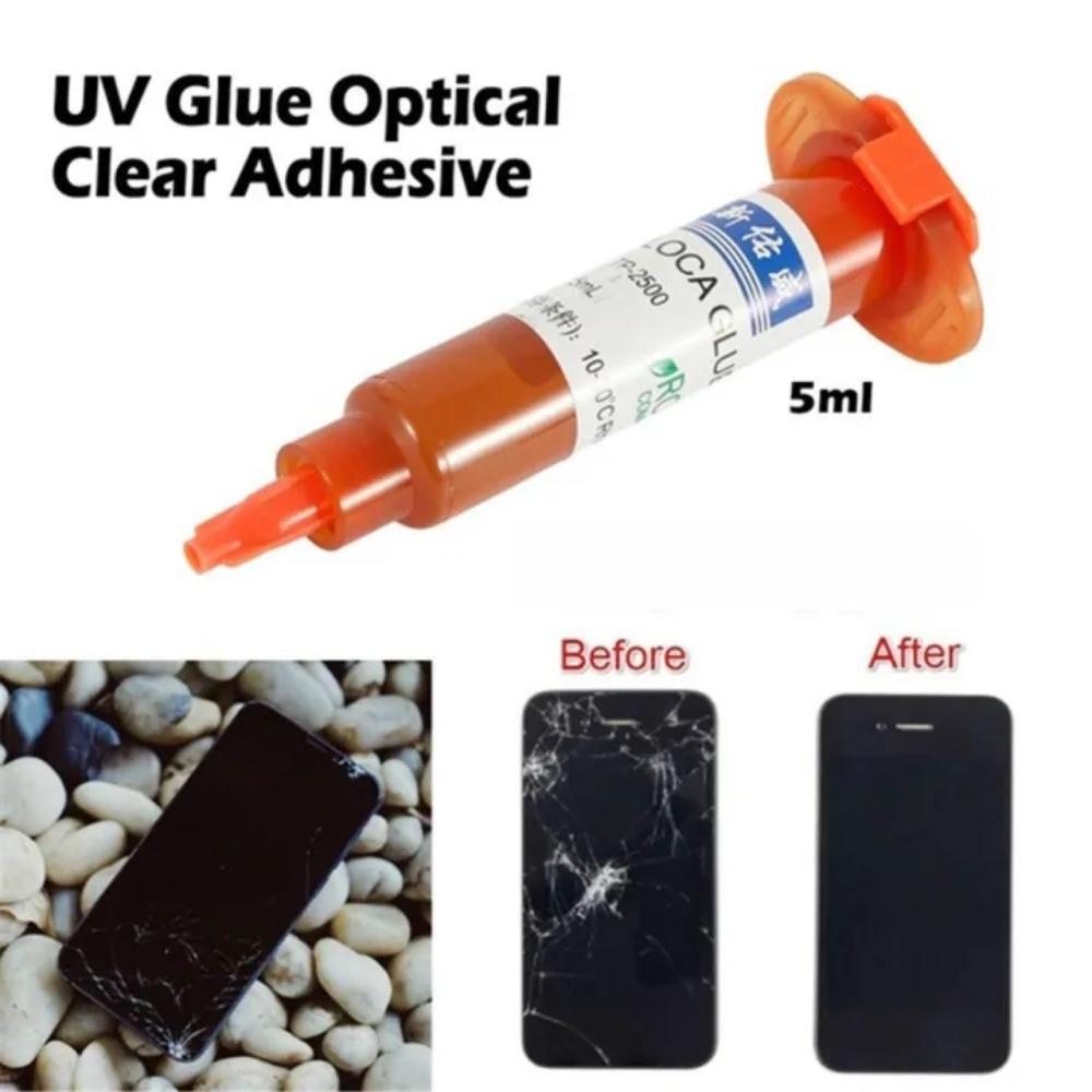 5ML Adhesive UV Glue Optical Clear Screen Repair Super Glue Strong for Lcd Glass Broken Crack Mobile Phone Touch Screen Repair