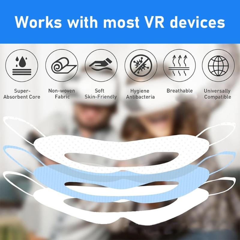 Disposable Immersive Technology Unit Face Cover 100 Count Breathable Nonwoven Fabric For Pico4 And Other Comparable Devices