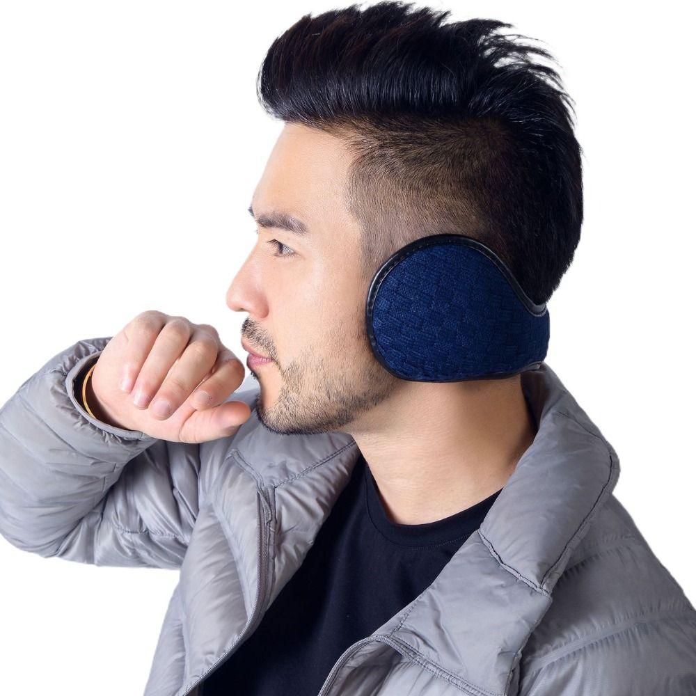 

Earflap For Female Thicken Windproof Outdoor Plush Earmuffs Folding Ear Cover Ear Warmers Earcap білий/синій
