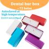 72 Hole Dental Disinfection Box Autoclavable Aluminum Endo Files Holder Gutta Percha Point Burs Drills Organizer Sterilizer Case