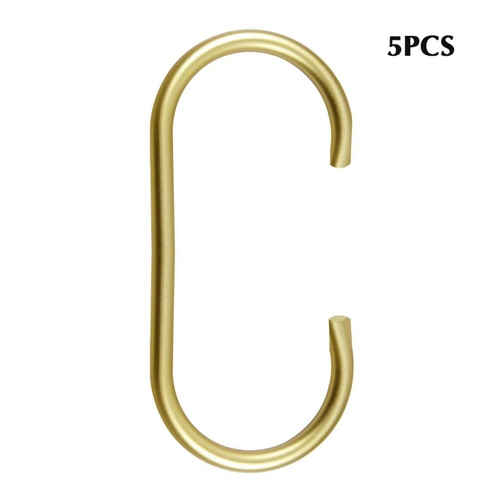 5pcs Aluminium Alloy Clasp Holder Hooks Multifunction Clothes Bag Hanger  Closet Organizer