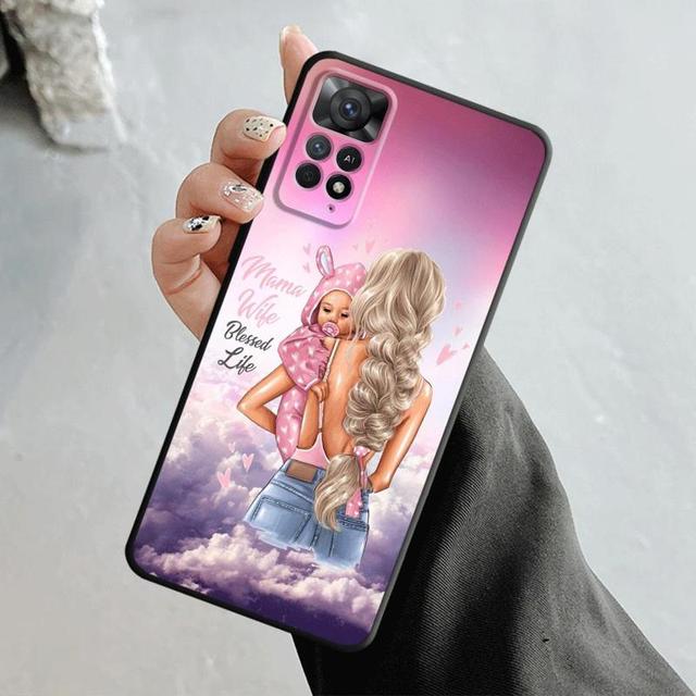Husa de telefon pentru Xiaomi Redmi Note 12 11t 11s 11 10 8 Pro 9 9s 9t 8t pentru Mi 10 8 9a 9c 10c K40 Moda Femeie Fata Super Mama Bebeluş