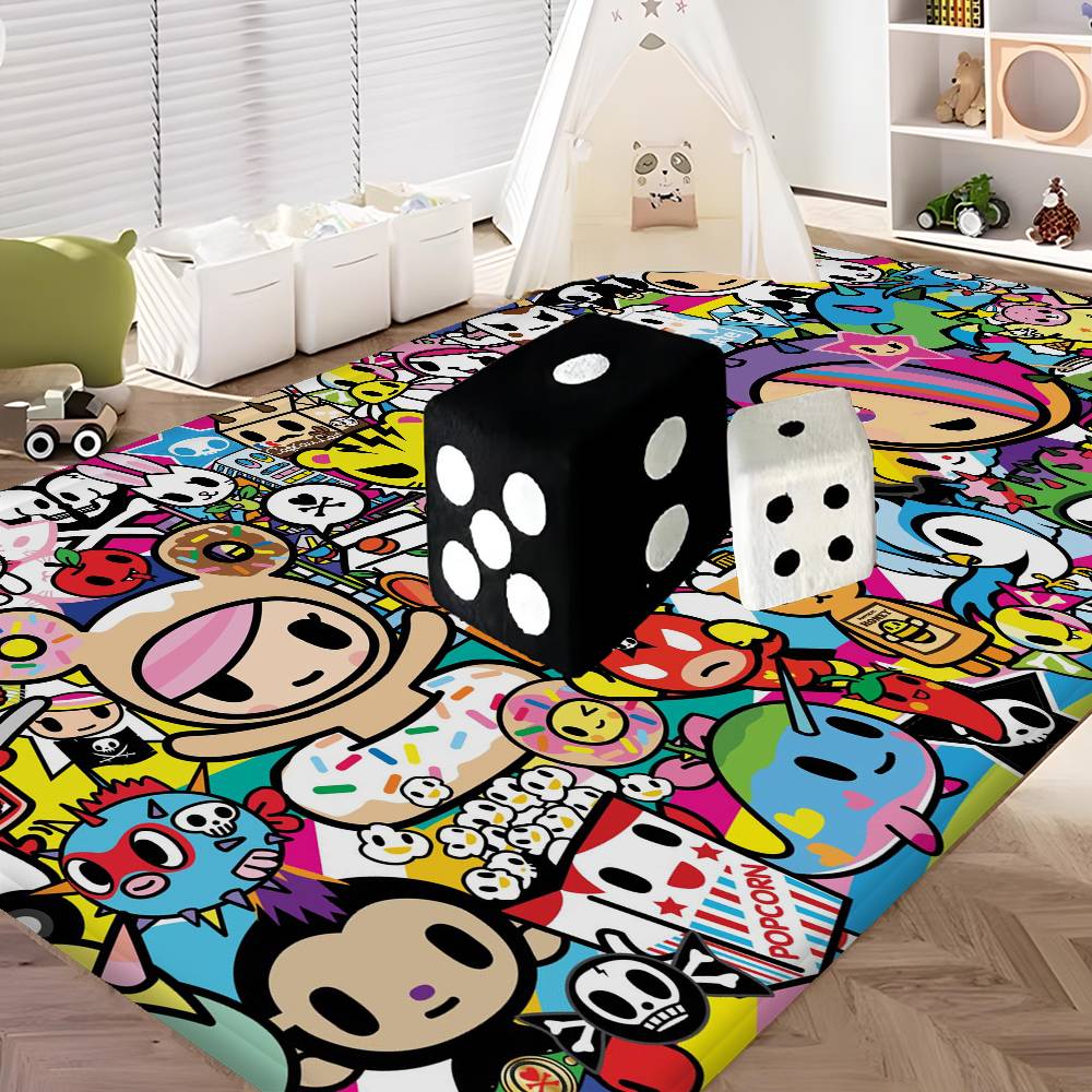 Cartoon T-Tokidoki Kitchen Mat Kids Room Bedroom Decoration Balcony Anti-Slip Doormat Living Room Alfombra