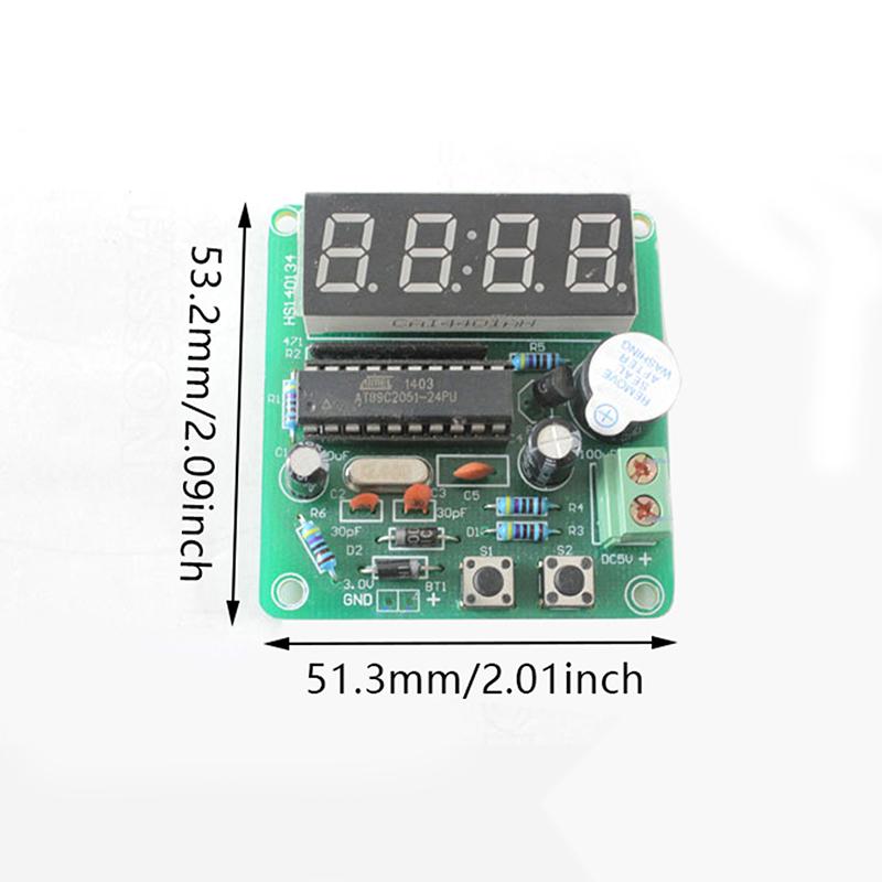 AT89C2051 Digital LED Display 4 Bits Electronic Clock Electronic Production Suite DIY Kit DC3.7V-5.5V Four-digit Clock Kit