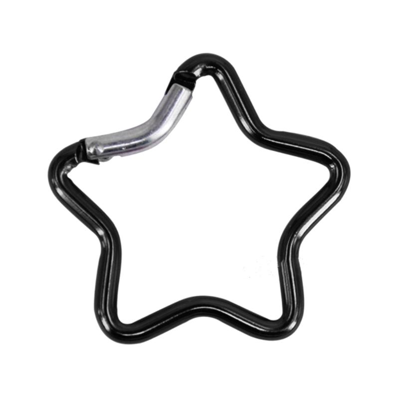 Carabiner Clip Star Shape Climbing Buckle Aluminum Alloy Heavy Duty Keyring Hook for Camping Fishing Hiking Traveling