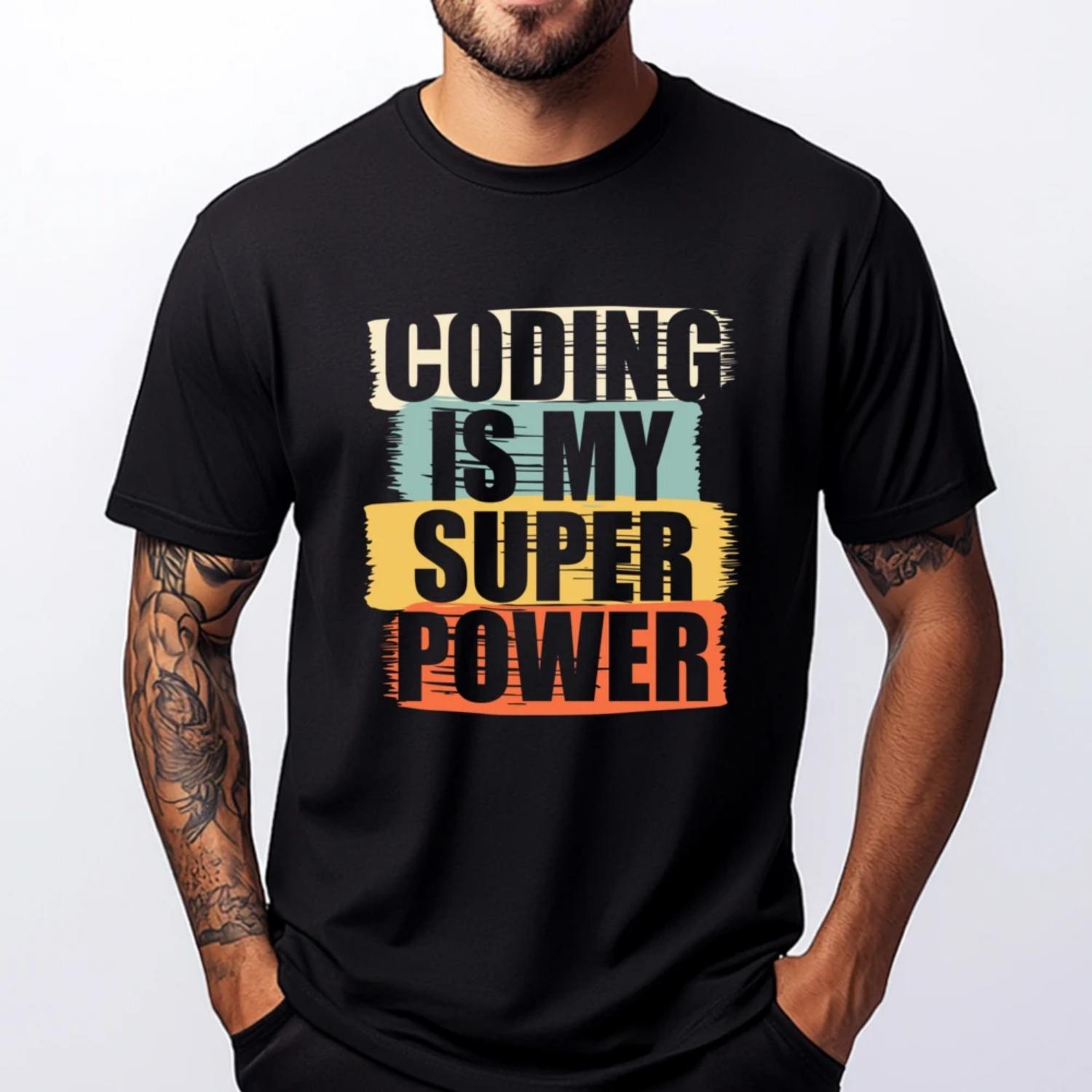 Programmer Coder Computer Coding Code Programming Funny T Shirts Men Fashionable and Trendy Meme Tshirt Gothic Style S