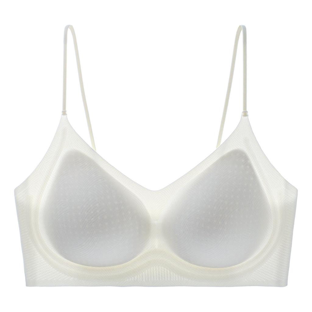 Thin Cool Seamless Underwear Women's Small Breasts Gather Thin Shoulder Straps To Prevent Sagging and Close Secondary Breasts, No Steel Ring