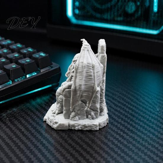 Cthulhu Throne Statue 3D Printed Statue, Gothic Resin Figurine for Shelf & Desk Mysterious Retro Ornaments Decor, Tentacle Monsters Dark Fantasy