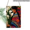 2D Flat, Elegant Woman with Calla Lilies & Colorful Floral Aluminum Art - Perfect for Home Decor, Wall Art, Living Room, Bedroom, Mexican Inspired