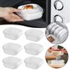 6Pcs Double Layer Food Storage Containers White Rices Freshing Box Rice Crisper  Meal Prep