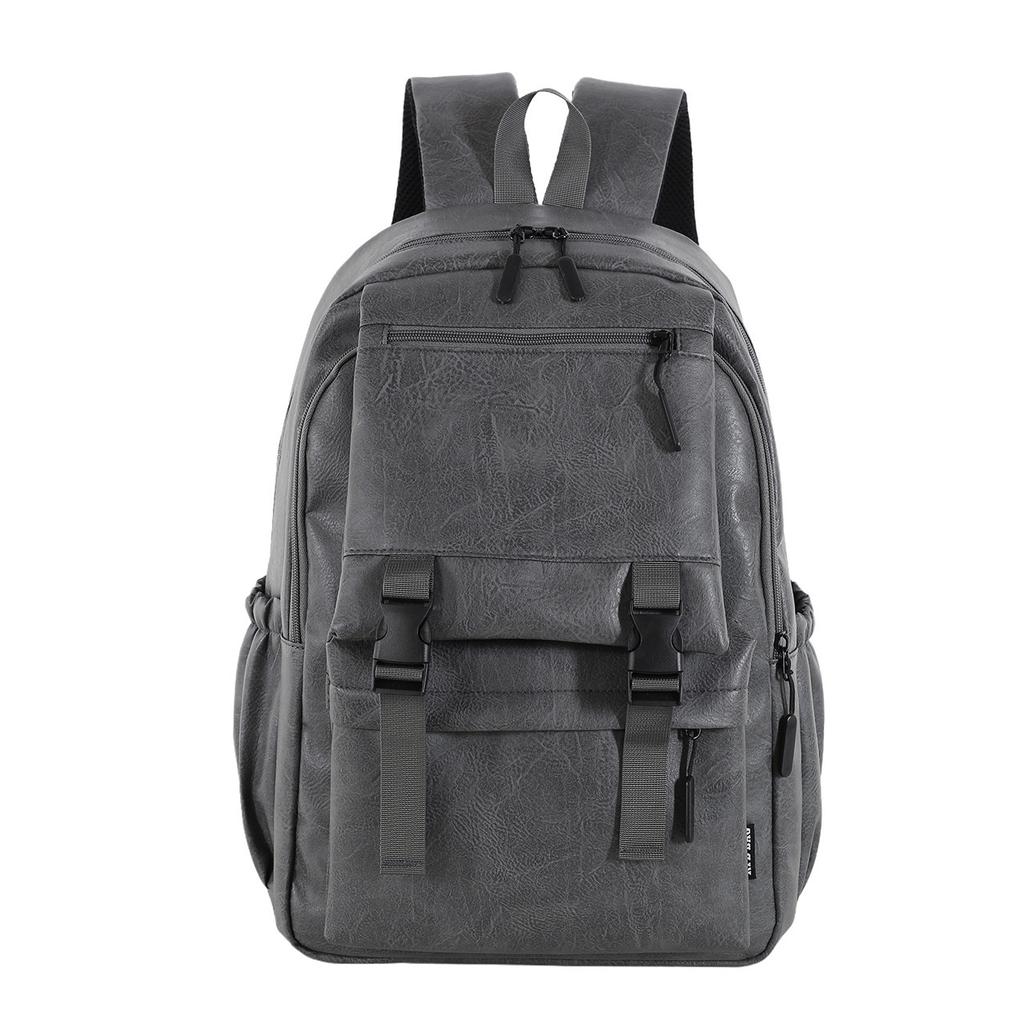 Zaino scolastico nuovo da uomo in PU, zaino casual da lavoro, borsa per computer, borsa da viaggio per il tempo libero elegante di grande capacità