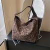 Autumn and Winter Armpit Bag Large-capacity Bag Women's 2025 New Leopard Print Shoulder Bag Simple Premium Tote Bag