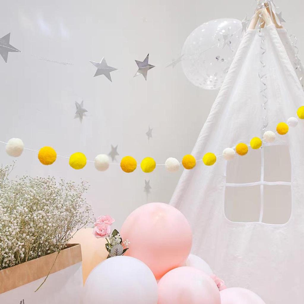 Macaron Color Ball Banner: Children's Room and Festival Hanging Decor