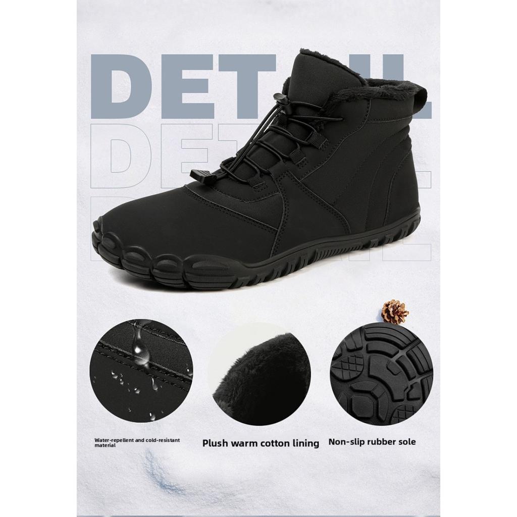Zimní sněhule s plyšovou izolací, bavlněné boty pro muže, bavlněné boty s mezipodešví, boty na turistiku odolné proti opotřebení, pánské silné outdoorové boty