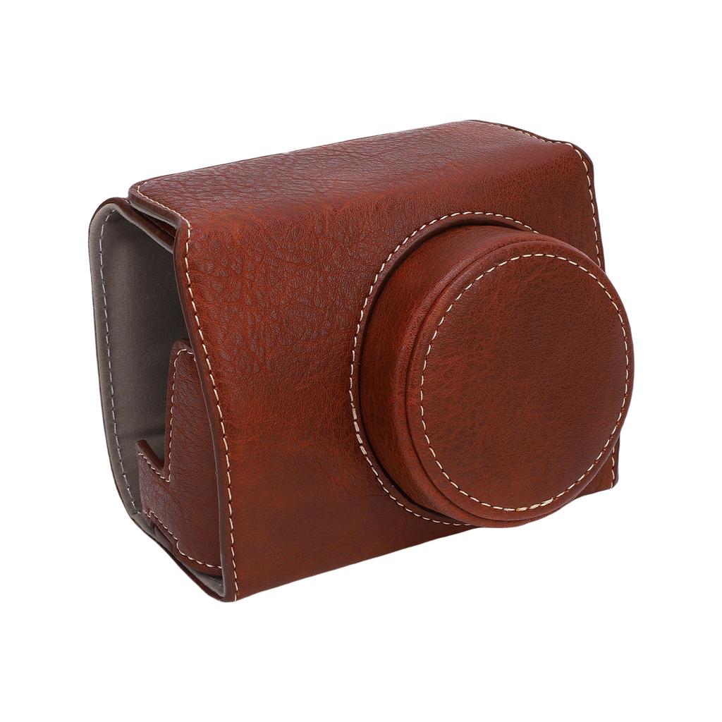 Camera Case for PowerShot V1 PU Leather Protective Cover with Detachable Adjustable Shoulder Strap